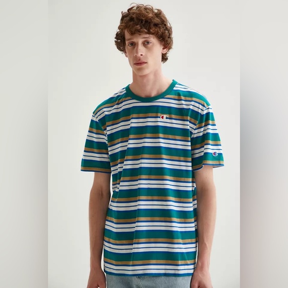 CHAMPION green stripe colours tee - Picture 1 of 5
